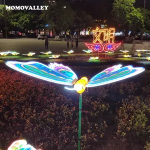 Momovalley noel açık ağacı olay dekor glow hareketli charm dev gece ışık dekorasyonu kanatları gerçek led kelebek led