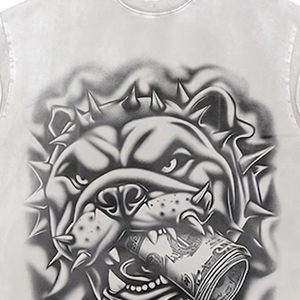 Custom Oversized Graphic Printed <b>Tank</b> <b>Top</b> 100% Cotton Jersey Soft Fabric <b>Vintage</b> Style Sleeveless T Shirt Unisex OEM Wholesale - Product Image 4
