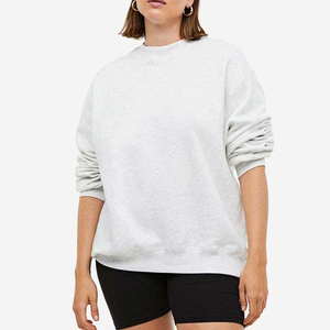 Casual Wear 100% Cotton Fleece Oversized Women's <b>Sweatshirt</b> Crew Neck <b>Long</b> Sleeves Eco-Friendly Breathable Women's <b>Sweatshirt</b> - Product Image 4