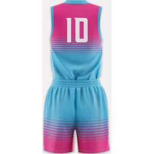 Uniforme de Baloncesto Transpirable de Secado Rápido para Adultos Unisex Wembley Sports, 100% Poliéster, Talla Grande, Cuello en V, Mangas Largas, Tela de Malla - Product Image 4