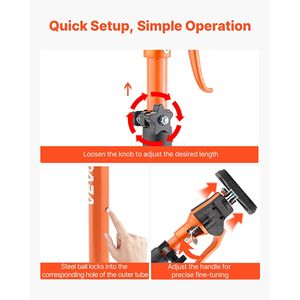 ชุดค้ำยันเหล็กแบบยืดหดได้ 2 ชิ้น ขนาด 25.4-45.3 นิ้ว รองรับน้ำหนักได้ 220 ปอนด์ ระบบมือที่สามแบบปรับได้ สำหรับตู้ - Product Image 4