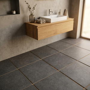 Blue Stone Black Cement Design Heavy Traffic Anti-Slip Outdoor Parking Floor Use 20mm Full Body Porcelain <b>Tiles</b> Bathroom Hall - Product Image 1