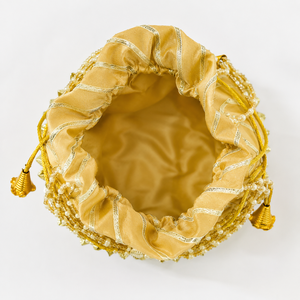 Designer Indian Bridal Potli Bag Handmade Silk Pearl Handle Ethnic Wedding Return Gift Fancy Potli <b>Purse</b> for Women Party Wear - Product Image 5