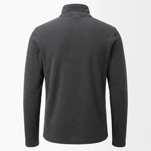 <b>Men's</b> Autumn Quarter-Zip Stand Collar Knitted Polyester/Cotton Lightweight Breathable Quick Dry Pullover <b>Sweatshirt</b> for Outdoor - Product Image 3