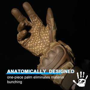 ถุงมือหนังคุณภาพสูงแบบเต็มนิ้ว กันลื่น ป้องกันรังสียูวี กันลม สำหรับขี่จักรยาน แข่งรถ ป้องกันมือ ถุงมือขี่มอเตอร์ไซค์ - Product Image 4