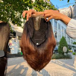 วิกผมตรงปลายตรงปลายสีน้ำตาลวิกผมลูกไม้ปิดส่วนกลางวิกผม - Product Image 3