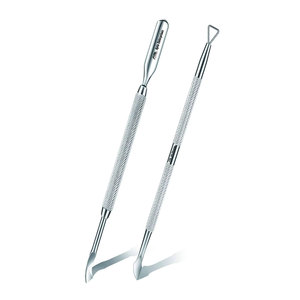 Cuticle Remover Silver Premium Cuticle Pusher and Gel Polish Remover Set Nail <b>Files</b> Professional Grade Stainless Steel - Product Image 1