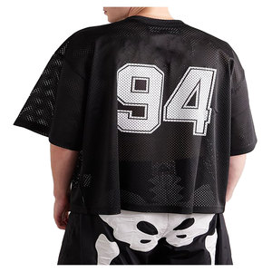 Camiseta de malla transpirable de poliéster de manga corta para hombre, talla grande, informal, con logotipo en relieve y estampado de personajes - Product Image 6
