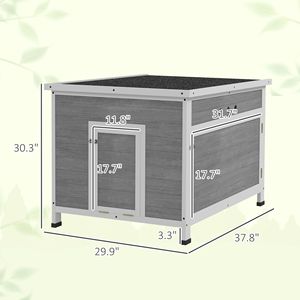 Pollaio in Legno 76x97x76 cm con Tetto Apribile, Fondo Rimovibile, Doppie Porte e Rampa per 3-6 Anatre e Galline - Product Image 3