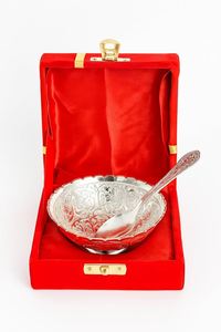 German Royal Luxury Velvet Box Set Modern Design Multi-Functional Aluminium Bowl Tray Spoon Home Decor Dry Fruit <b>Sweets</b> Weddings - Product Image 4