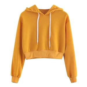 เสื้อครอปฮู้ดดี้ผู้หญิงทรงโอเวอร์ไซส์ ผ้าฝ้าย 100% สไตล์ลำลอง แฟชั่น เสื้อสเวตเชิ้ต คุณภาพพรีเมียม ขายส่ง เสื้อผ้าสตรีทแวร์ - Product Image 2