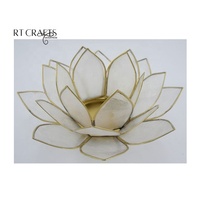 Porte-bougie en coquille de Capiz, couleurs des chakras, fait main, luxe, multifonctionnel, pour bougies chauffe-plat et votives, pour Diwali, Noël, anniversaires