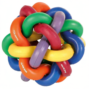 Juguete de Pelota Anudada Multicolor de 7 cm para Mascotas, Perros, para Masticar y Jugar - Product Image 2