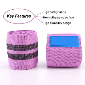 Banda de Resistencia Morada con Cierre de Velcro Azul para Ejercicios de Activación de Glúteos, Tela TC Cómoda, Apta para Todas las Edades - Product Image 3