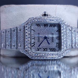 นาฬิกาควอตซ์อนาล็อกอัตโนมัติ ETA สำหรับผู้ชาย ประดับเพชร VVS ระดับพรีเมียม ดีไซน์หรูหรา หนา 7 มม. จากโรงงาน - Product Image 1