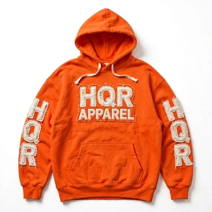 Sweat à capuche unisexe en molleton respirant avec broderie et impression en relief, coupe oversize, motif uni, poche, idéal pour personnaliser votre logo - Product Image 1