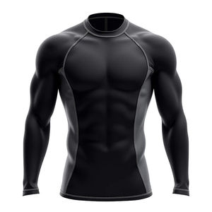 Rashguard personnalisé imprimé par sublimation, Rashguard pour homme, T-shirt de compression imprimé sur mesure, Haut sublimé - Product Image 3