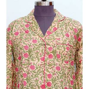 Chemise imprimée indienne la plus vendue avec ceinture à nouer, robe portefeuille faite main, tenue décontractée, chemise longue, manches kimono larges, 100 % coton doux - Product Image 3