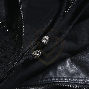 Veste en cuir pour femme respirante de haute qualité, style tendance, nouveau modèle, fermeture éclair décontractée, veste en cuir pour femme - Product Image 6