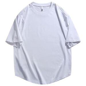 เสื้อยืดทรงหลวมไหล่ตก ผ้าฝ้ายถัก 100% สีตามสั่ง - Product Image 3