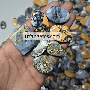 Jaspe Maligano Natural en Formas Mixtas, Cabujón de Piedra Preciosa Suelta para Joyería, Piedra Pulida con Patrón Único, Ideal para Anillos - Product Image 4
