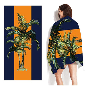 Oem Service High Quality Custom Printed Microfiber <b>Beach</b> Towel Quick Dry Thick Adult Travel Bath Roll <b>Foldable</b> - Product Image 2