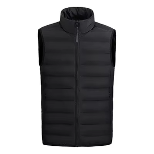 Wholesale High Quality Plus Size <b>Men's</b> Vests <b>Waistcoats</b> <b>Grey</b> Duck Down Filling <b>Men's</b> Puffer Vest <b>Men's</b> Puffer Vest - Product Image 5