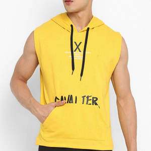 Camiseta sin mangas de poliéster/algodón personalizada para hombre, ecológica, de secado rápido, transpirable, para gimnasio y fitness. - Product Image 1