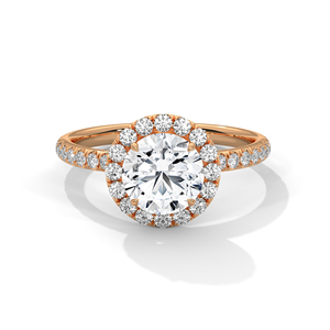 แหวนเพชรทองคำ 14K เพชรเพาะเลี้ยงในห้องปฏิบัติการ แหวนทองคำแท้ 18K สำหรับผู้หญิง สไตล์คลาสสิก รับรองโดย IGI แหวนหมั้น แหวนวันครบรอบ - Product Image 3
