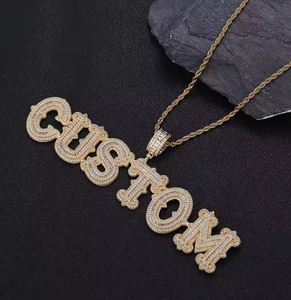 Nouveau Collier Pendentif Personnalisé de Luxe en Argent Sterling 925 avec Lettre Initiale Sertie de Moissanite Baguette pour Homme - Product Image 4