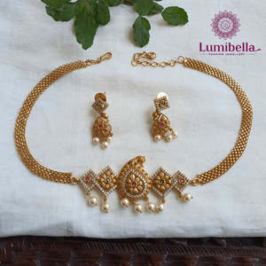 For Mango Small Pearl Choker Necklace Set-Classic Geometric Fine Jewelry - Product Image 3