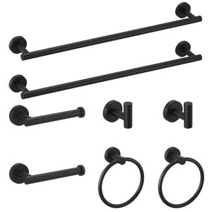 Juego de 8 Accesorios de Baño Negros de Acero Inoxidable, Toallero, Porta Toallas, Herrajes Premium para su Baño - Product Image 5