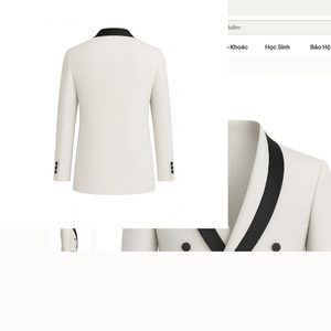 เสื้อสูททักซิโด้แบบกระดุมสองแถวสำหรับผู้ชาย - Product Image 2