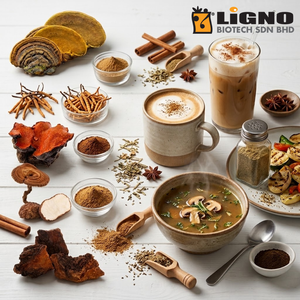 Tiger Milk Mushroom LiGNO TM02 Polvo Activo, Ingrediente para Bebidas Funcionales, Certificado Halal Kosher, Grado Alimenticio, OEM - Product Image 3