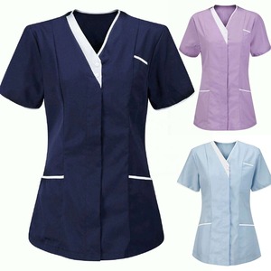 Uniformes médicaux unisexes en gros, blouses d'hôpital pour hommes, hauts de blouses à col en V, livraison rapide, tissu élastique, pantalons droits, Pakistan - Product Image 5
