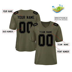 Nouveauté - Maillot de football américain pour homme à col en V, imprimé numérique personnalisé, confortable et tendance - Product Image 1