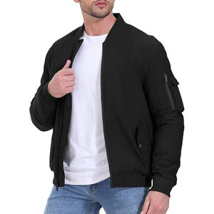 Vestes bomber personnalisées pour hommes, très demandées, design personnalisé, motif uni, respirantes et écologiques, teintes en masse. - Product Image 2