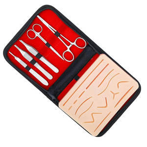 Kit de pratique de suture chirurgicale de qualité supérieure pour la formation médicale, avec matériaux et instruments de suture cutanée réutilisables, par Tegra - Product Image 1