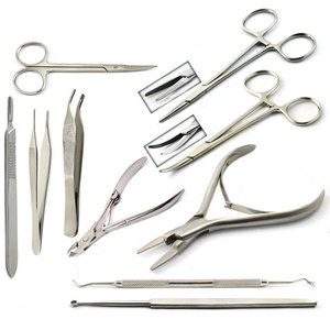 Professional Stainless Steel Podiatry Chiropody Ingrown Toenail Surgical Instrument Set for Foot Care and <b>Nail</b> Treatment - Product Image 1
