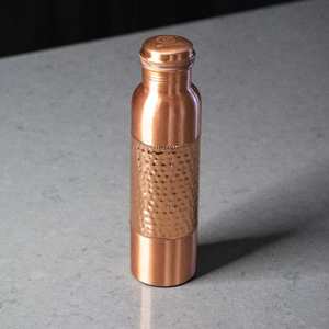 <b>copper</b> water <b>bottle</b> 1 liter pure <b>copper</b> <b>bottle</b> handmade hammered <b>copper</b> <b>bottle</b> wholesale <b>copper</b> <b>bottle</b> bulk supplier India - Product Image 1