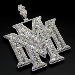 Custom Made Iced Out Hip Hop <b>Pendant</b> Chunky Lab Grown Diamond <b>Pendant</b> 925 Sterling <b>Silver</b> Heavy Handmade Moissanite Jewelry - Product Image 1