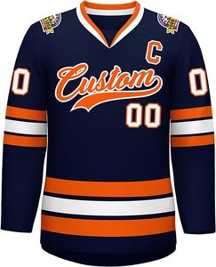 Jersey de Hockey sobre Hielo Personalizado de Alta Calidad para Práctica, Jersey de Hockey sobre Hielo Interior Navideño con Cordones, Jersey de Hockey sobre Hielo Completo Personalizado - Product Image 1