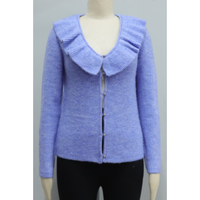 Cardigan bohème en laine tricotée pour femme, sans manches, col rond, respirant, décontracté, été, longueur courte, design asymétrique