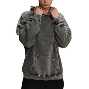 Sudaderas con Capucha Negras Personalizadas con Logotipo, de Felpa Francesa Gruesa, 100% Algodón, 420 Gsm, Talla Grande, para Hombre - Product Image 1