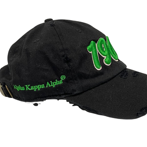 AKA 1908 Black Hat Green Embroidered Letter Baseball <b>Cap</b> Adjustable Cotton Headwear Casual Fashion <b>Vintage</b> Style Hat for Men - Product Image 2