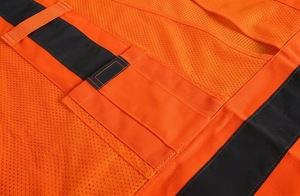 Gilet de sécurité haute visibilité de classe 2, réfléchissant, imperméable, avec fermeture éclair et plusieurs poches pour les travailleurs de la signalisation routière - Product Image 3