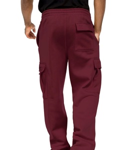 Pantalones Cargo de Trabajo Vintage Personalizados, 100% Algodón, Color Granate Liso, con Múltiples Bolsillos, Pantalones Tácticos para Trabajo al Aire Libre - Product Image 6