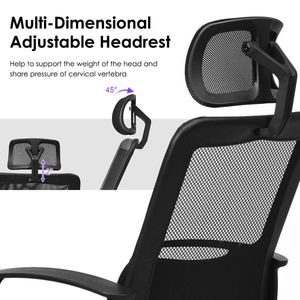 Sedia da Ufficio Ergonomica Girevole con Schienale Alto e Rete, Esperienza di Seduta Confortevole e Pratica - Product Image 5