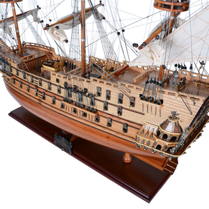 Zeven Provincien modelo de cedro hecho a mano barco pintado artesanía artesanal de madera con soporte de exhibición artículo de regalo OMH suministros para manualidades - Product Image 2