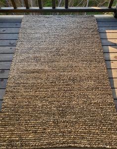 Tapis en laine à boucles épaisses, tissé à la main, abstrait et moderne, multicolore, en fibres naturelles, pour salon, taille personnalisée, écologique - Product Image 6